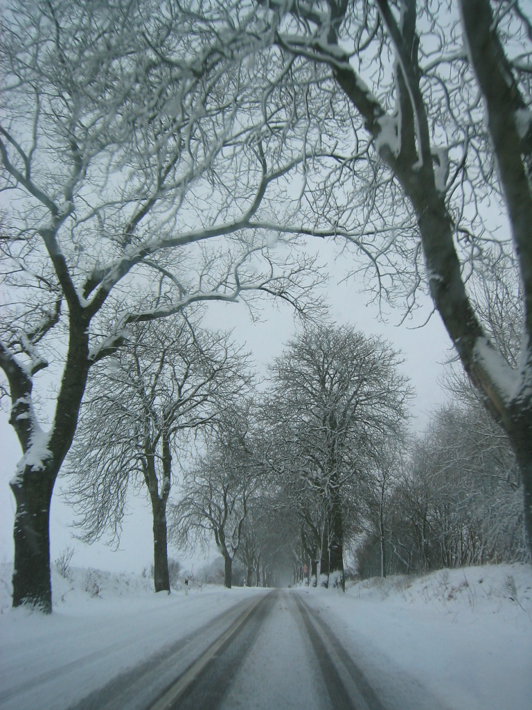 Der Weg nach Banzin im Winter